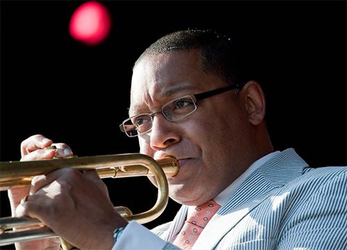 Wynton Marsalis playing the trumpet